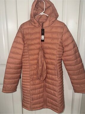 Brand New With Tags Pink Mauve Packable Puffer Coat